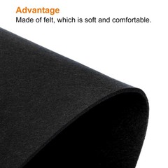 14″x13″ Mouse Pad Felt Dual Side Desk Pad Writing Mat for Office Home Black