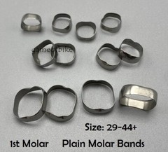 Dental Orthodontic 1st Molar Bands Plain Molar Band Size #29-44+