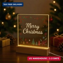 5.9×5.9 Inch Warm LED Clear Acrylic Drawing Writing Message Dry Erase Board | Ea