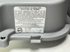 EVLUMA Area Max AX-55-40-5-D-P-STD-N LED AREA LIGHT 55W 4000K 90–277V 1A 50/60Hz