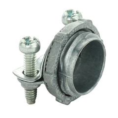 3/8 In. (1/2 In. Knockout) Flexible Metal Conduit (FMC) Clamp Connector (5-Pack)