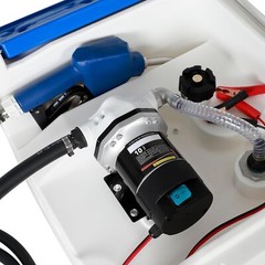 12V 10GPM DEF Transfer Pump Kit with 48 Gallon Caddy Tank, Nozzle & Hose