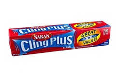 Saran Cling Plus Plastic Wrap, 200 Sq Ft, 1 Count (Pack 200 Ft of 1)