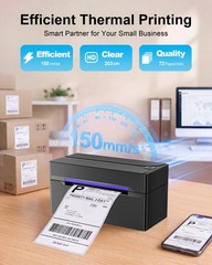 HKHKPI Thermal Shipping Label Printer, 4X6 185mm*93.5mm*92.3mm, Black