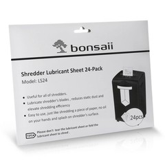 Bonsaii Paper Shredder Lubricant Sheets, 24-Pack (8.4 X 5.9 Inch/piece