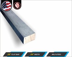 3/8″ x 3/4″ Steel Flat Bar – Metal Stock – Mild Steel – 24″ Long (2-ft)