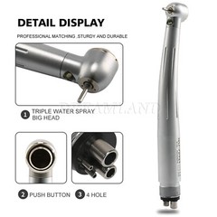 NSK Style Dental Fiber Optic LED E-generator High Speed Handpiece Turbine 4 HOLE