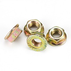 5/10/50/100pcs M3-M12 Hex Flange Lock Nut Non-slip Nut Color Zinc Plated Steel