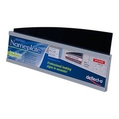 Nameplate Sign Deflect-O Interior Image Nameplate Holder 8.5″ x 2″ Insert *READ*