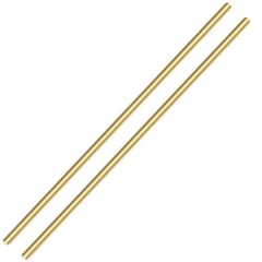 2 PCS 3/8 Inch 9.5mm x 12 Inch Solid Round Brass Rod Lathe Bar Stock DIY