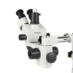 AmScope 7X-135X Trinocular Stereo Boom LED Microscope+8MP HDMI/WiFi/LAN Camera