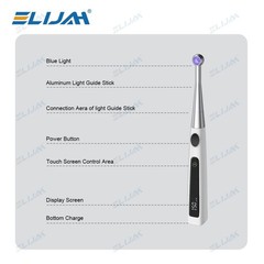 Dental Cordless 1S LED Light Cure Lamp Metal Head LED Curing Light 360° 4 Modes