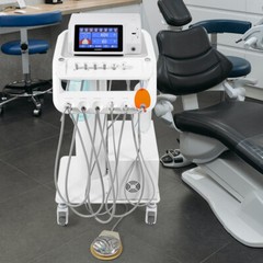 Dental Portable Delivery Unit System Suction Air Compressor Cart Motor 4 Hole