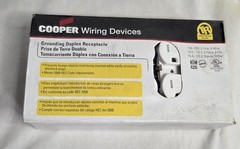 Cooper Wiring Devices Grounding Duplex Receptacle 15A-125V White Lot Of 20 NIB