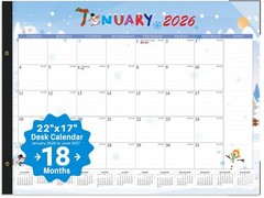 2026 Desk Calendar Large 22×17 – 01/2026-07/2027 Desk Top Calendar 2026 wi