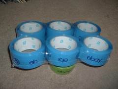 6 Rolls Packing TAPE Blue Ebay LOGO Shipping 2″ 75 Yard 2.7mil Thick