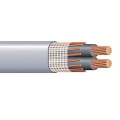 6-6-8 Copper SEU Service Entrance Cable PVC Jacket Gray (75 Amp) 600V
