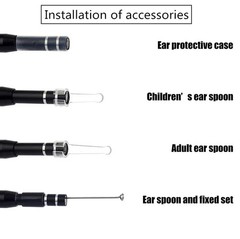 LED Ear Endoscope HD Otoscope Ear Wax Cleaning Camera Tool Cleaner Removal Kit