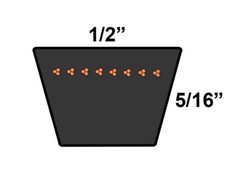 D&D DURA-PRIME A126 V-belt 1/2 x 128in Vbelt