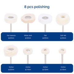 51pcs Kit de Pulido Dental HP Brocas de 2.35 mm para Compuesto y Cerámica AZDENT