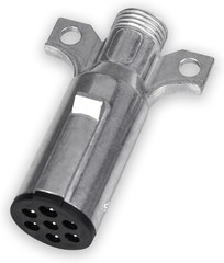 Heavy Duty 7 Pin Round Trailer Connector – 7 Color: 7 Way Trailer Plug (1 Pc)