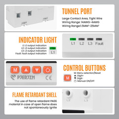 Automatic Transfer Switch – 110V/240V 63A Adjustable Circuit Breaker Overcurrent