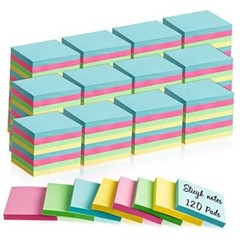 Sticky Notes Bulk 1.5 x 2 Inch Mini Self Stick Pads Assorted 120 Classic Color