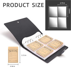 100Pockets Seed Storage Organizer Binder Seed Collecting Book for Garden Flowers