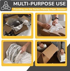 Moving Packing Paper Bundle – 350 Acid-Free Sheets, 27″ x 17″ for Fragile Items