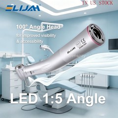 NSK Ti-MAX X95L Style Dental 1:5 LED Fiber Optic Contra Angle Handpiece Red Ring