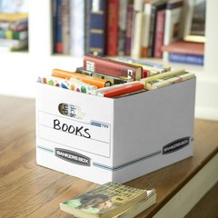 Bankers Box Basic Duty Letter/Legal File Storage Box with Lids, 10 Pack, White