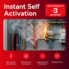 FEROSTICKER Small Automatic Fire Extinguisher for Electric Boxes (Pack of 1)