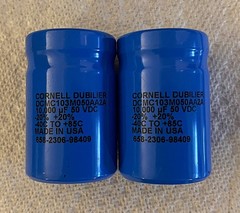 Capacitor 10.000uf 50VDC Cornell Dubilier PAIR NOS