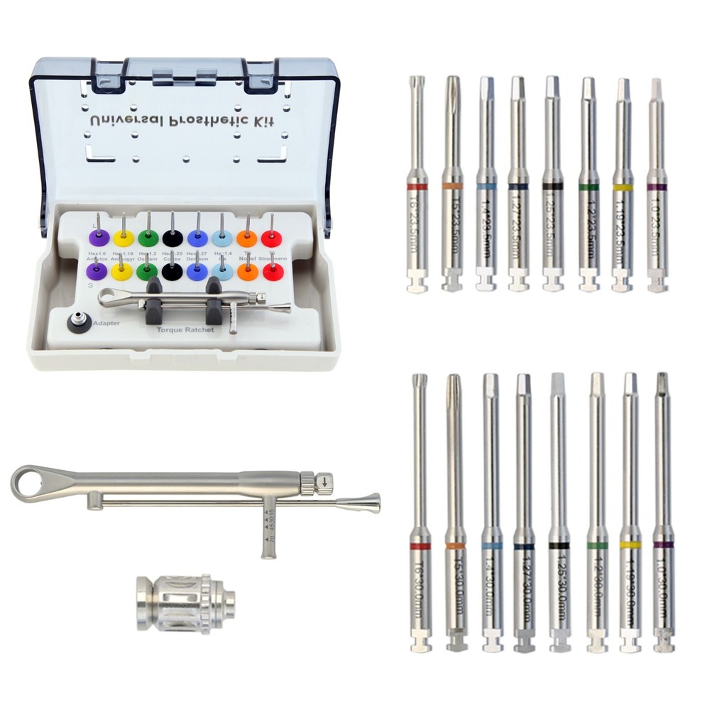Implant Screwdriver Hex Driver Latch Dental Torque Wrench Prosthetic Kit Zimmer