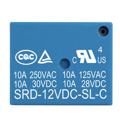 6Pcs PCB Power Relay SRD-12VDC-SL-C DC 12V Coil 10A 250VAC SPDT 5 Pin fo…
