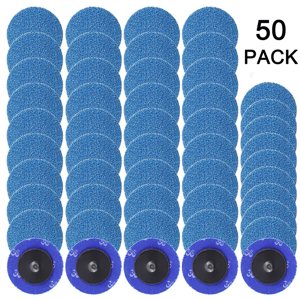 2 inch 36 Grit Zirconia Roll Lock Die Grinder Quick Change Sanding Discs 50PCS