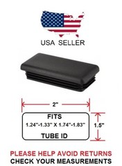 1.5 X 2 INCH RECTANGLE TUBING PLUG/END CAP 1.5″ X 2″ – QUANTITY 4