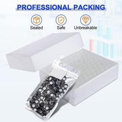 100pcs 4ml Small Bottle Clear Glass Vials Lab Sample Vial w/ Caps Liquid Bottles