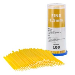 Paint Touch Up Micro Brushes, 100 Fine 1.5 mm Tip Brush Applicators, Auto Detail