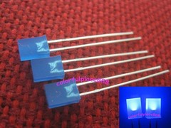 100pcs, 2x5x7mm Blue Diffused LED Rectangle Rectangular Leds New