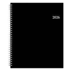 2026 Weekly/Monthly Planner 8.5"x11" Enterprise Black
