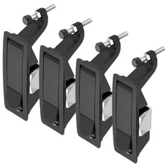 Compression Latch Adjustable Lever Trigger Latch Power Coated Push Button-4 Pack