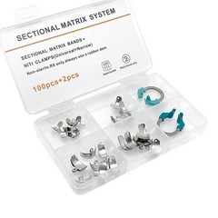 Dental Sectional Matrix Bands with Niti Clamps For Rubber Dam Autoclavable 135°C