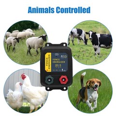 Electric Fence Charger, 5 Mile Plug in Electric Fence Energizer, for Preventi…