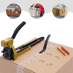 Carton Stapler w/100 Staples for Sealed Boxes, Cartons, Corrugated Cardboard