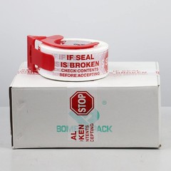 Stop Sign Sealing Tape Pre-Printed ” 2.4 mils x 2 inches x 110 yards, White