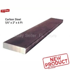1/4″ x 2″ x 6 Feet Steel Flat Bar Stock Unpolished 1018 Alloy Cold Finish NEW