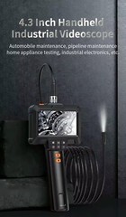 4.3″ IPS 1080P HD Screen Handheld Industrial 5m Endoscope Camera Pipe Waterproof
