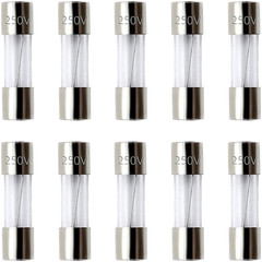 10 Pack F3AL Fast-Blow Fuse 3A 250V Glass Fuses 0.2 X 0.78 Inch / 5 X