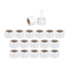 Mini Stretch Film Shrink Wrap, 18 Rolls, 3″x700′, 120 Gauge, with Plastic Handle